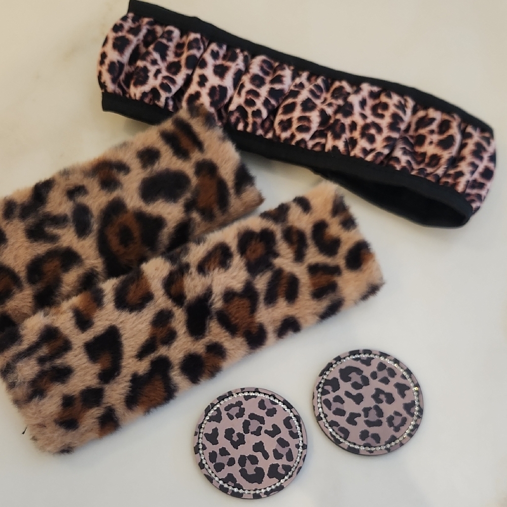 Leopard Print Car Decor Set! New!